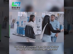 El cliente extranjero vino a la fábrica para ver el generador de nitrógeno de 20Nm3/h